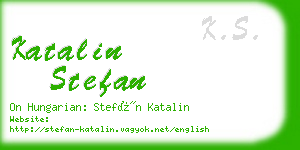 katalin stefan business card
